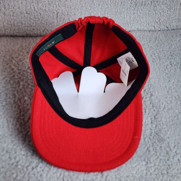 NEW J.Crew Men's Baseball Cap Red Heritage Wool Blend Outdoor Hat SZ S/M - Picture 4 of 7